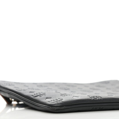 MCM Calfskin Monogram Klara Crossbody Pouch Black 9 of 12