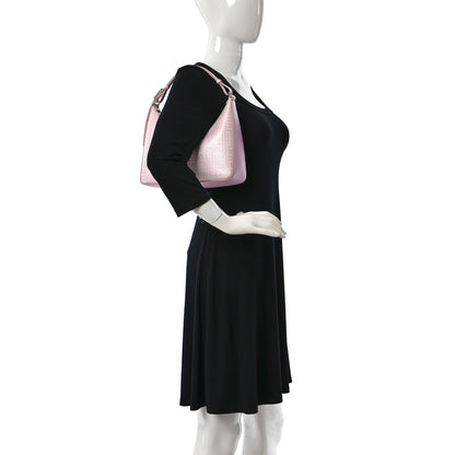 Givenchy Coated Canvas Logo 4G Embossed Small Moon Cut Out Shoulder Bag Blossom Pink 2 of 8
