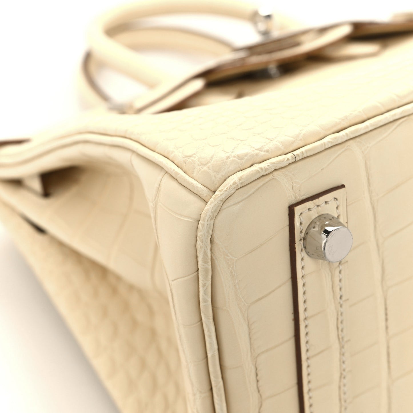 Matte Alligator Birkin 25 Vanille