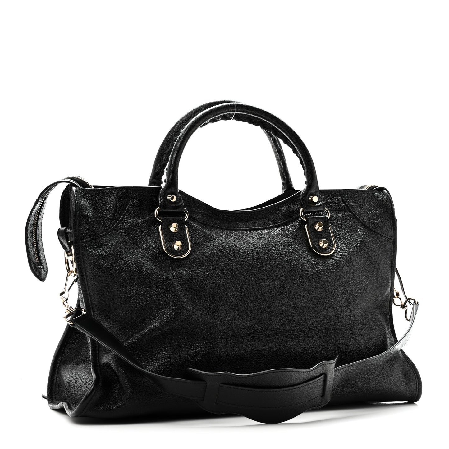 Chevre Gold Metallic Edge Hardware City Black