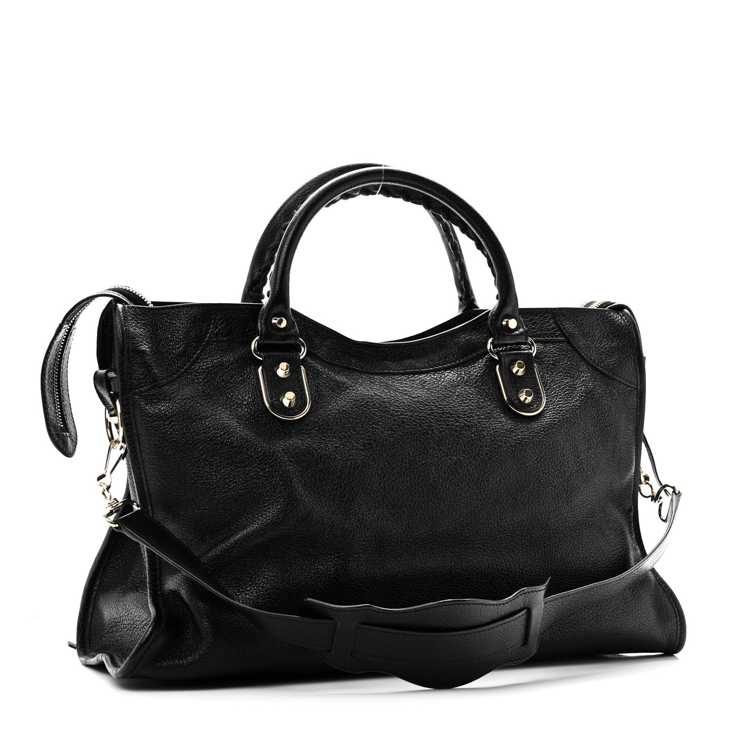 Balenciaga Chevre Gold Metallic Edge Hardware City Black 4 of 11