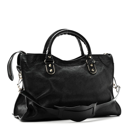 Balenciaga Chevre Gold Metallic Edge Hardware City Black 4 of 11