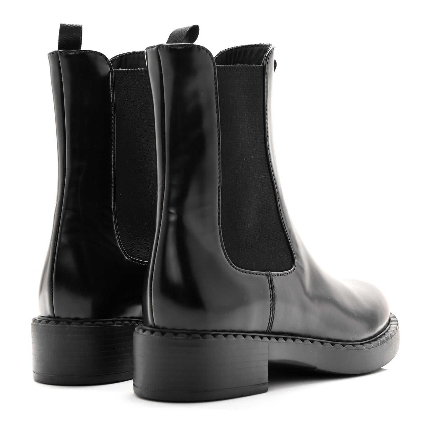 Spazzolato Metal Triangle Logo 50mm Chelsea Boots 38 Black