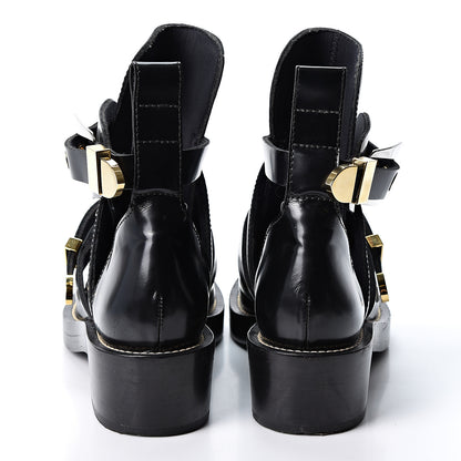 Balenciaga Brushed Calfskin Ceinture Ankle Boots 37.5 Black 5 of 8