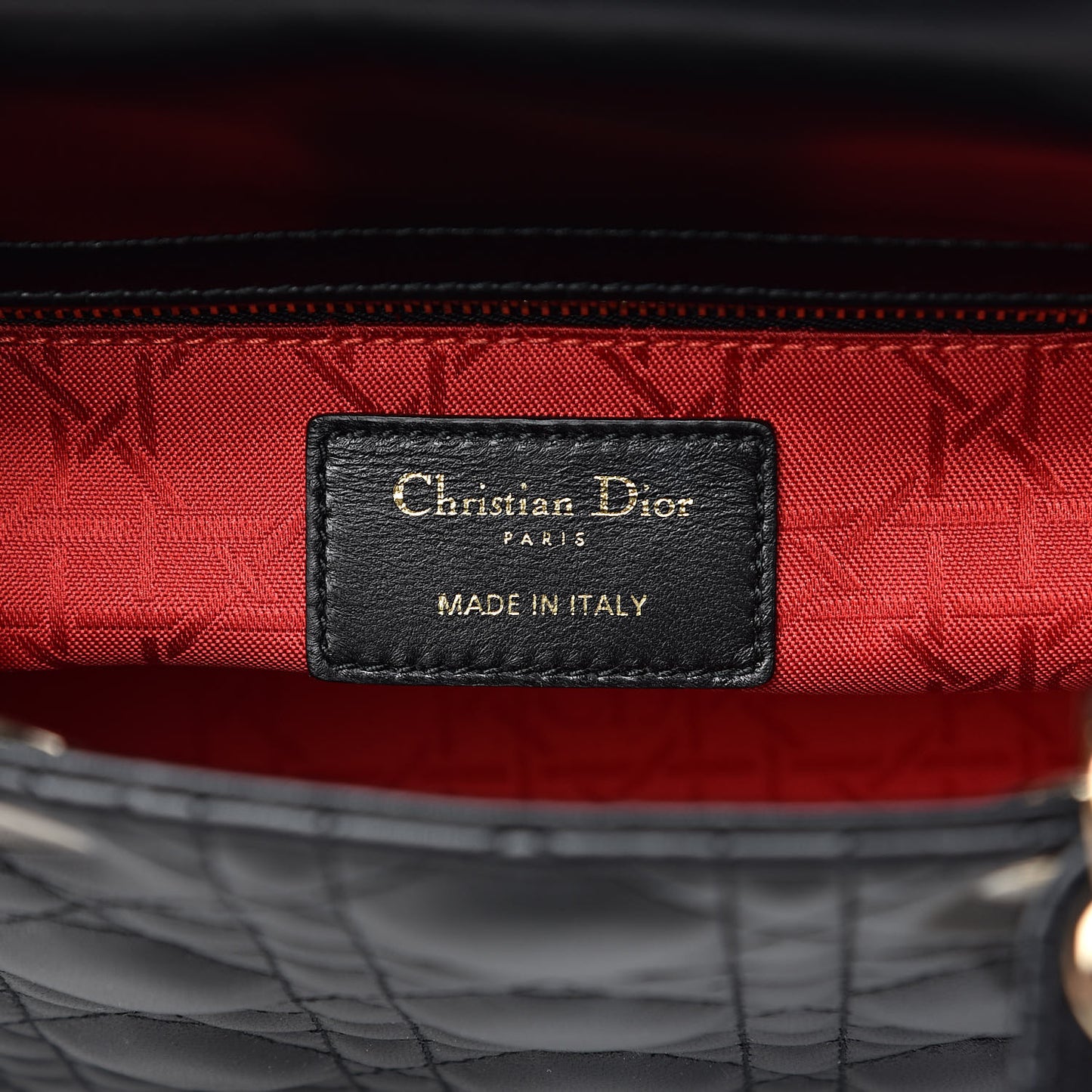 Lambskin Cannage Small My ABCDior Lady Dior Black