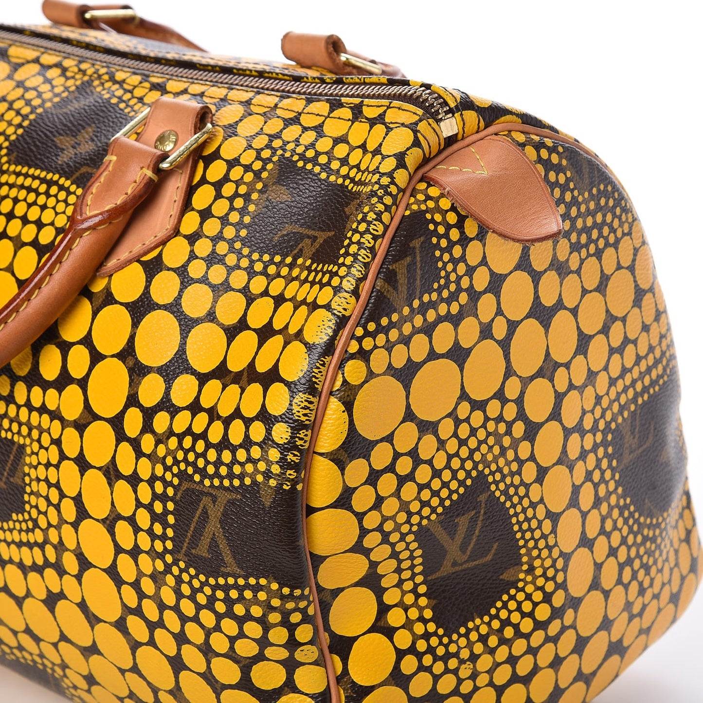 Monogram Kusama Town Speedy 30 Yellow