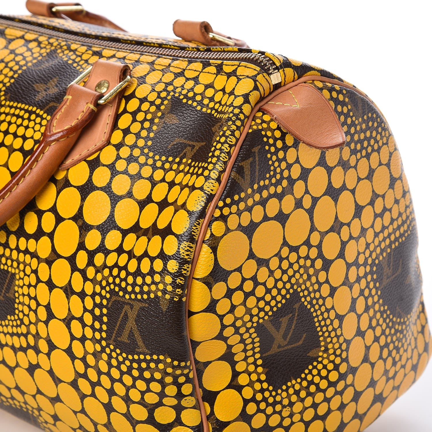 Louis Vuitton Monogram Kusama Town Speedy 30 Yellow 12 of 14