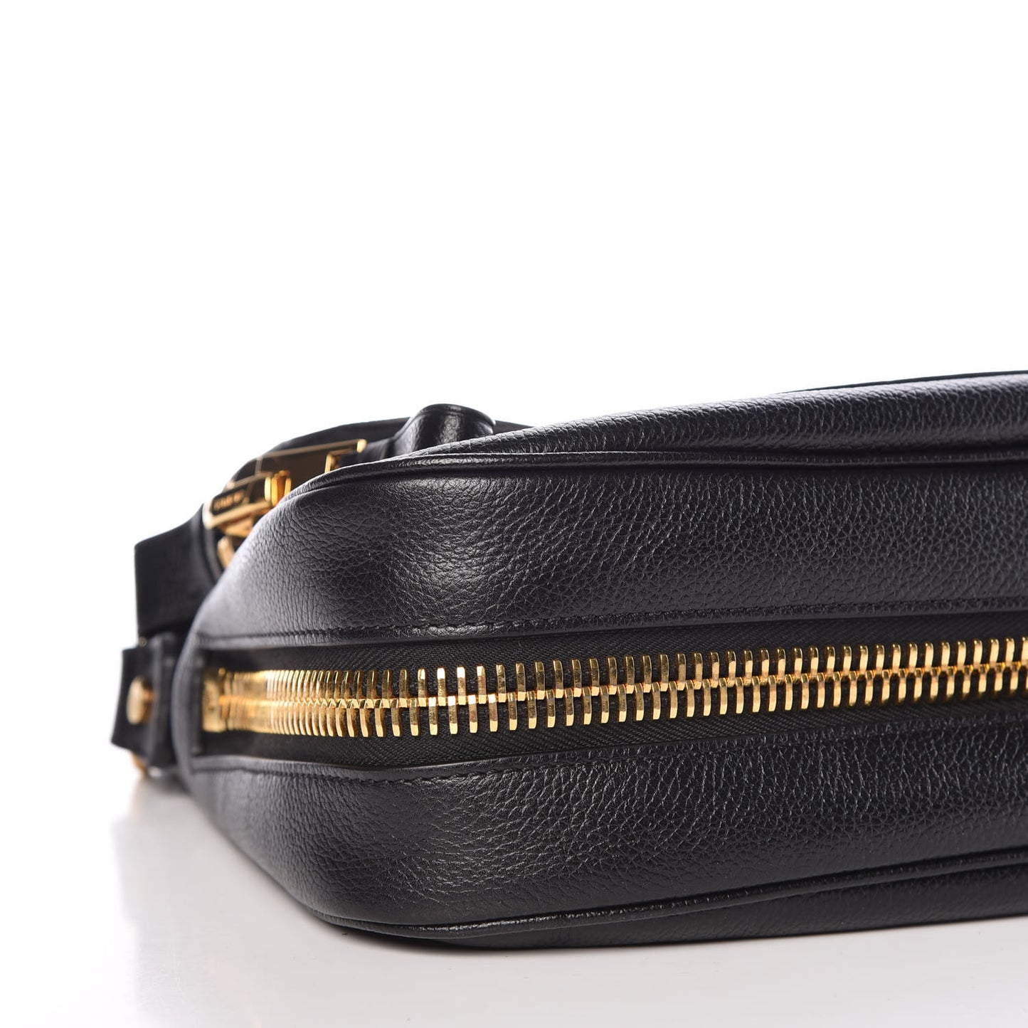 Grained Calfskin Medium Jennifer Crossbody Bag Black