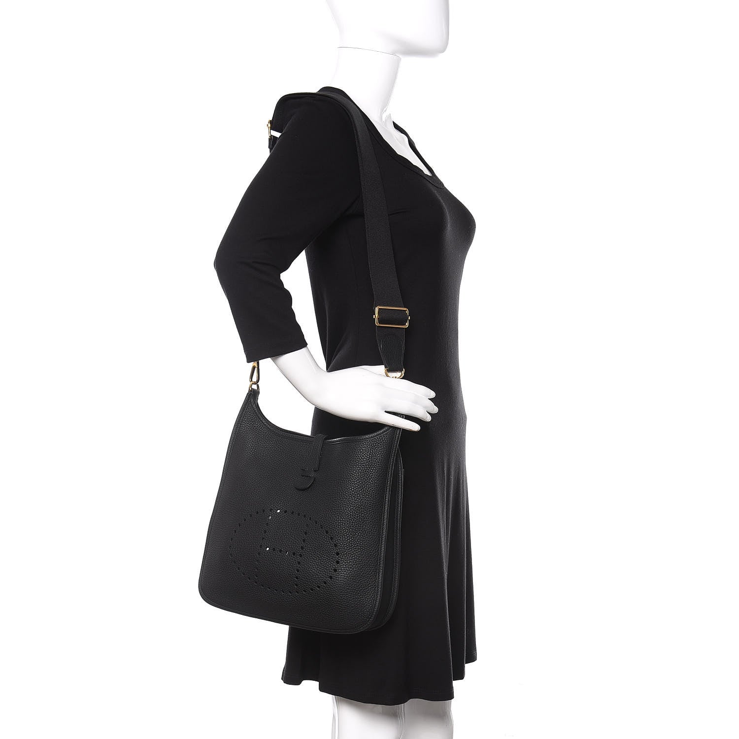 Hermes Taurillon Clemence Evelyne III PM Black 2 of 9