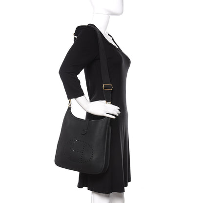 Hermes Taurillon Clemence Evelyne III PM Black 2 of 9
