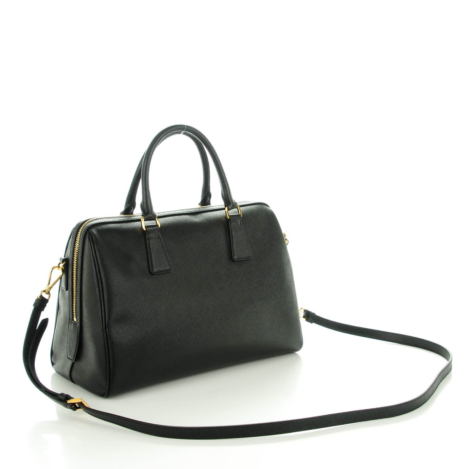 Prada Saffiano Lux Bowler Black 3 of 8