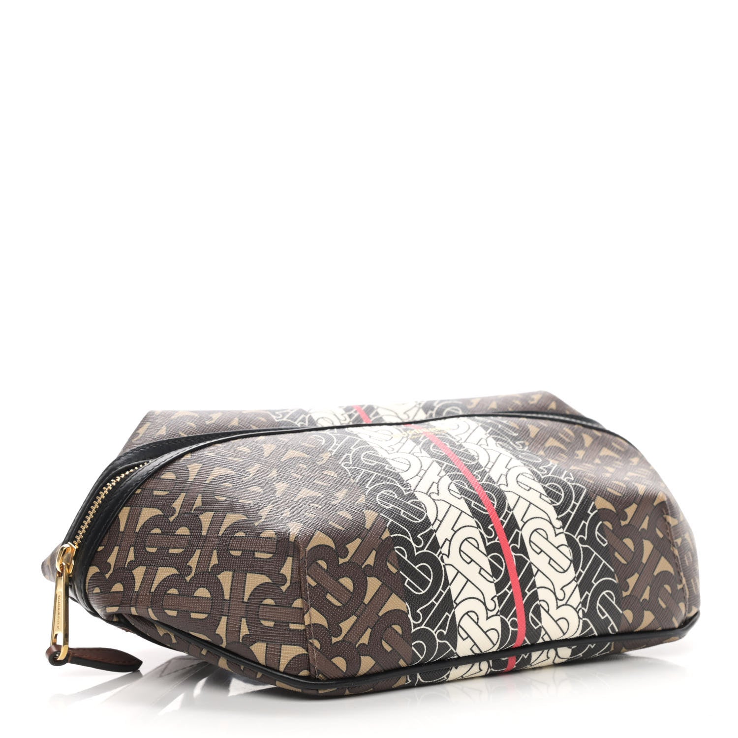 Burberry E-Canvas Monogram Stripe Medium Sonny Bum Bag Bridle Brown 4 of 9