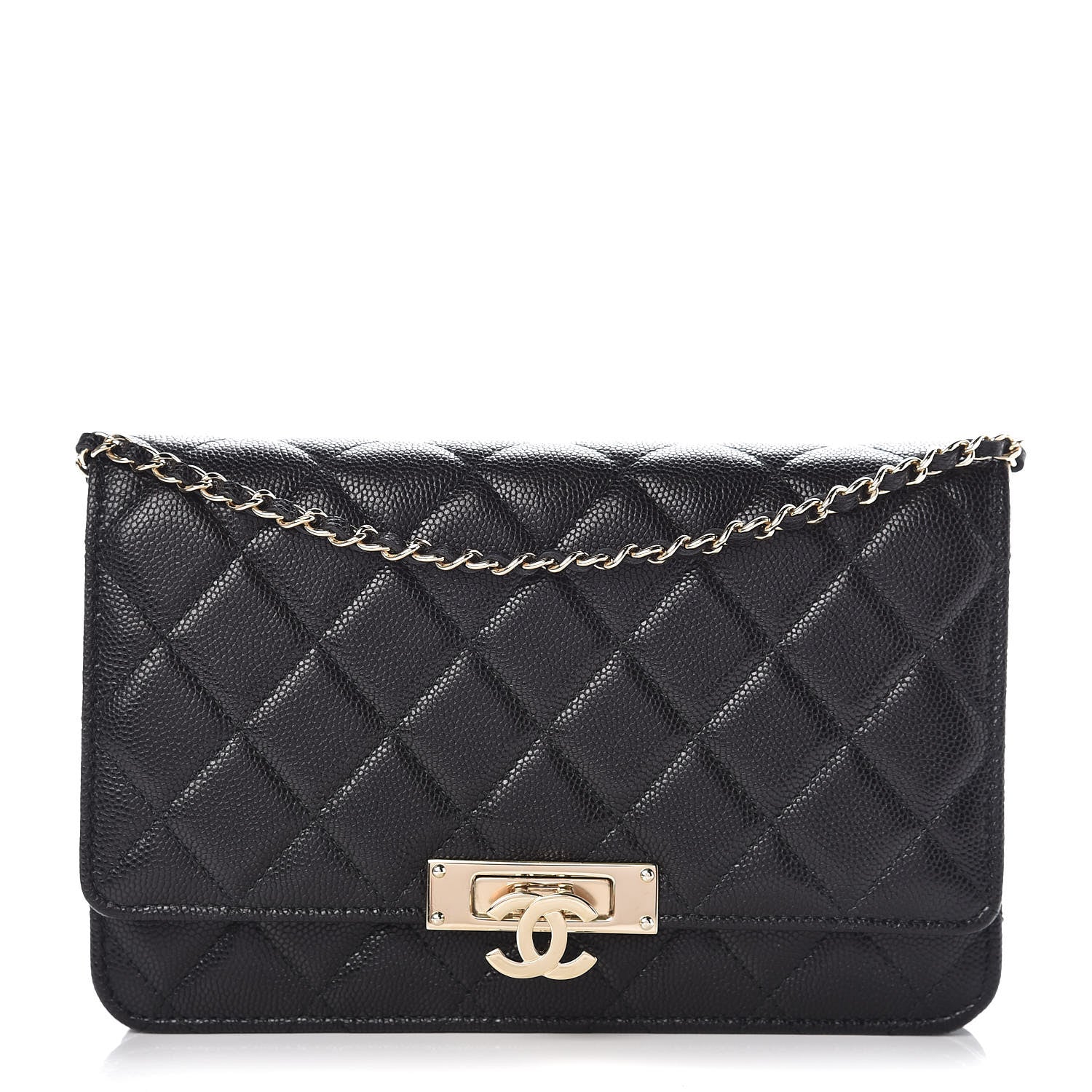 Chanel Caviar Quilted Golden Class Wallet On Chain WOC Black 1 of 11