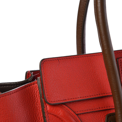 Celine Goatskin Micro Bi-Color Luggage Red 11 of 11
