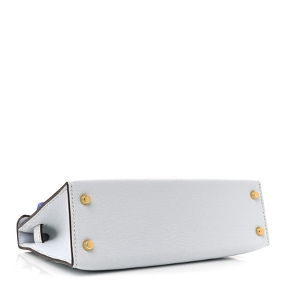 Hermes Chevre Mysore Mini Kelly Sellier 20 Bleu Brume Bleu Electrique 4 of 11
