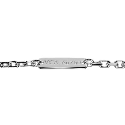 Van Cleef & Arpels 18K White Gold Mother of Pearl Magic Alhambra Pendant Necklace 7 of 7