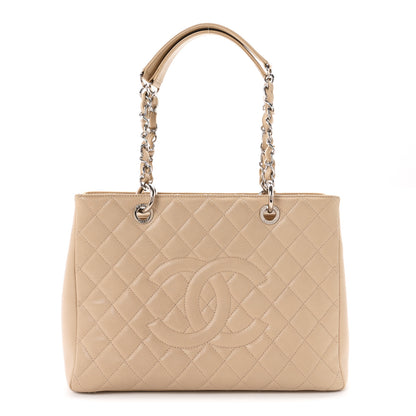 Chanel Caviar Quilted Grand Shopping Tote GST Beige 1 of 11
