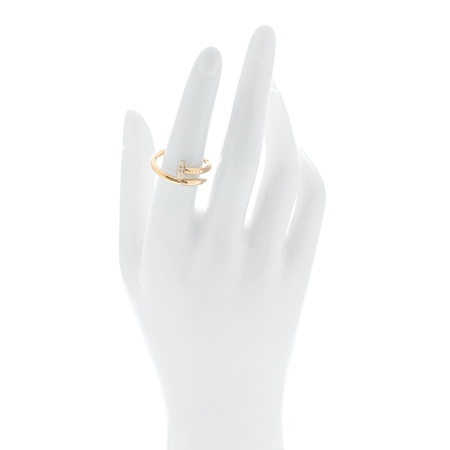 Cartier 18K Yellow Gold Diamond Juste Un Clou Ring 55 7.25 2 of 6