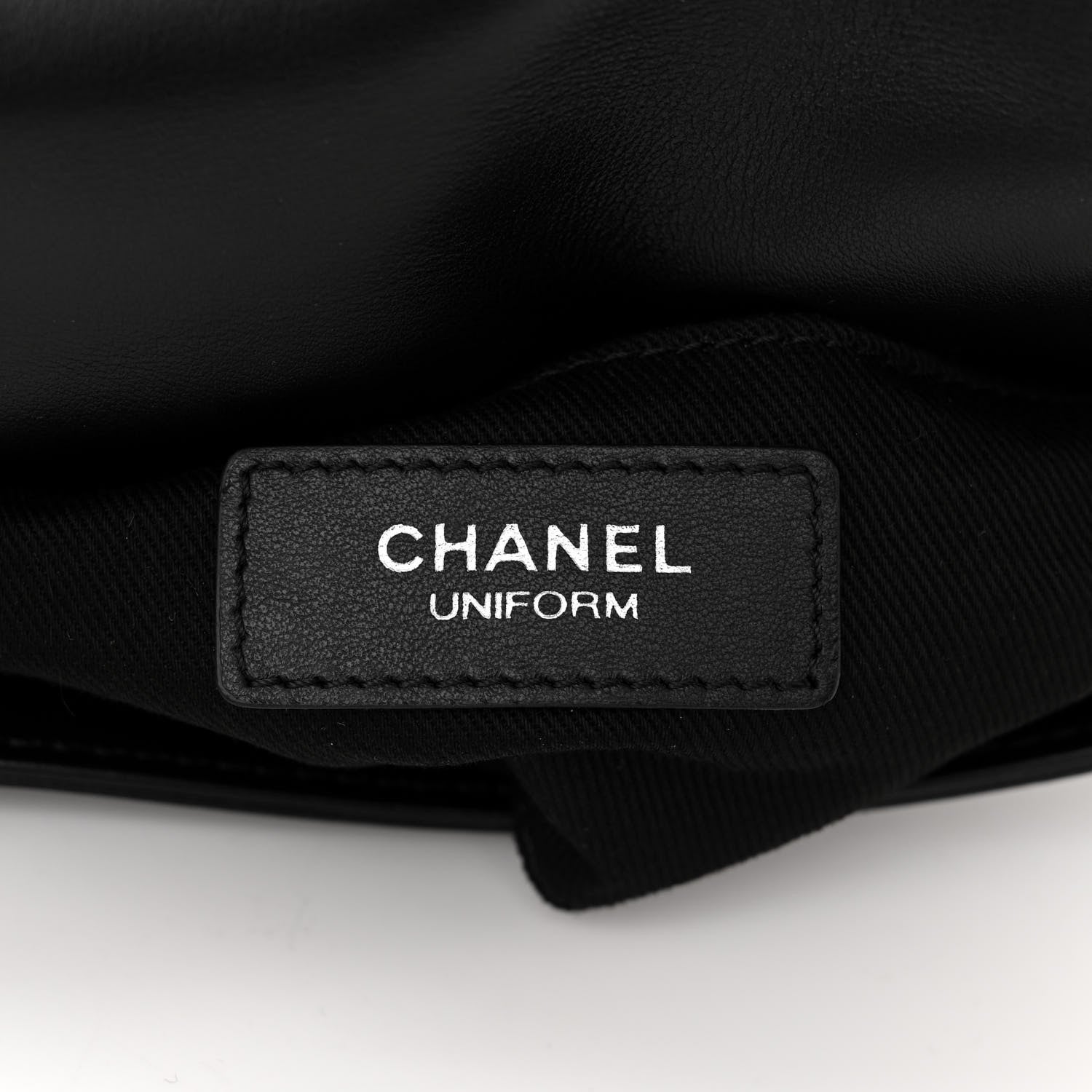 Chanel Calfskin Quilted CC Uniform Flap Belt Bag Black 6 of 11