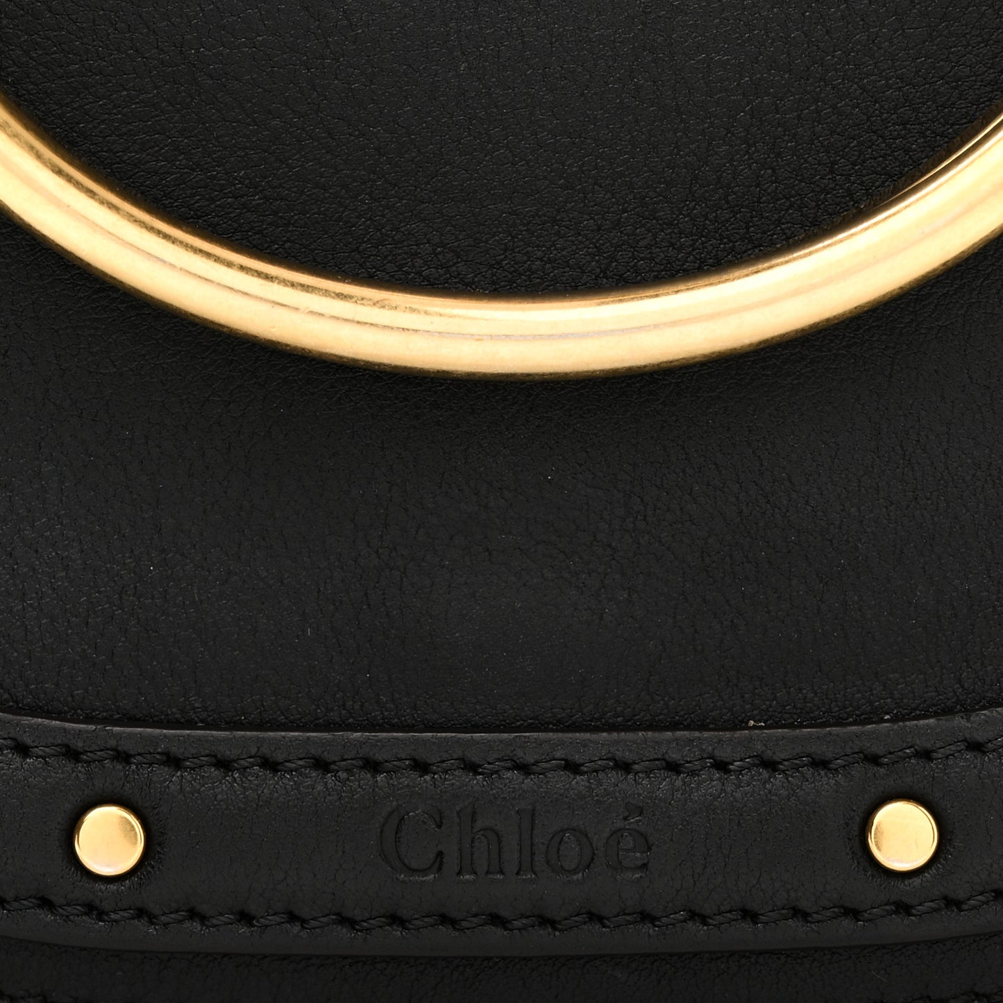 Calfskin Suede Small Nile Bracelet Bag Black