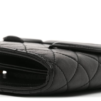 Chanel Lambskin Quilted Coco Midnight Clutch Black 8 of 10