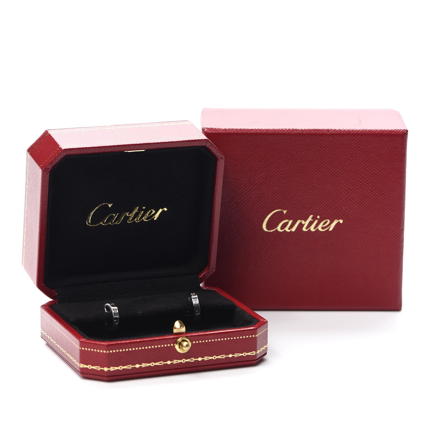 Cartier 18K White Gold Small LOVE Hoop Earrings 8 of 8
