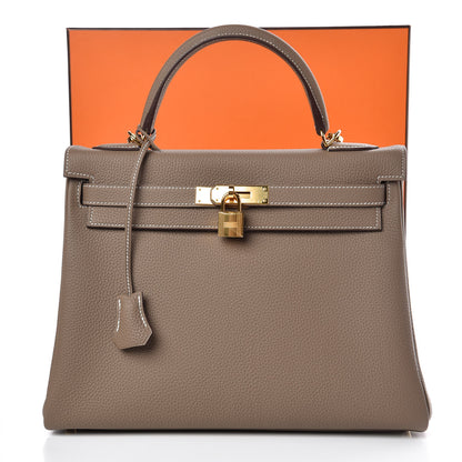 Hermes Togo Kelly Retourne 32 Etoupe 30 of 30