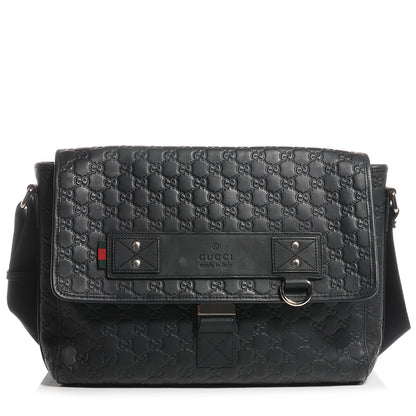Gucci Rubber Guccissima Medium Messenger Bag Black 1 of 7