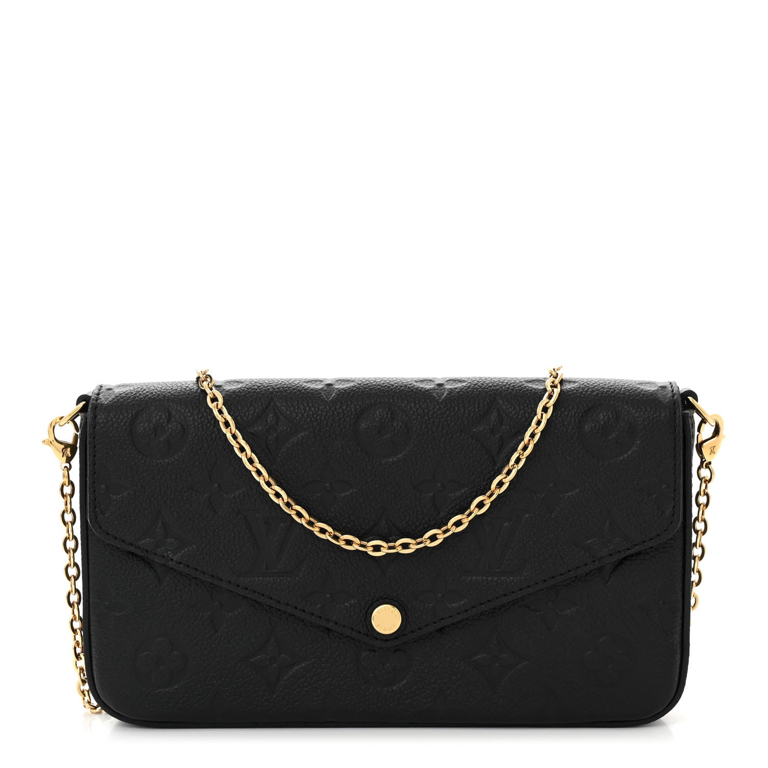 Louis Vuitton Empreinte Pochette Felicie Chain Wallet Black 1 of 11