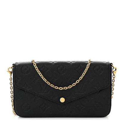 Louis Vuitton Empreinte Pochette Felicie Chain Wallet Black 1 of 11
