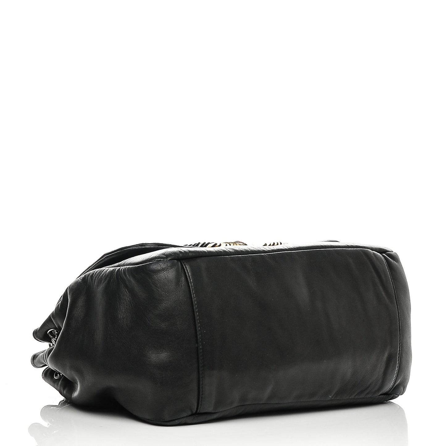 Lambskin CC Disc Accordion Flap Black