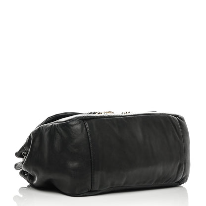Chanel Lambskin CC Disc Accordion Flap Black 4 of 9