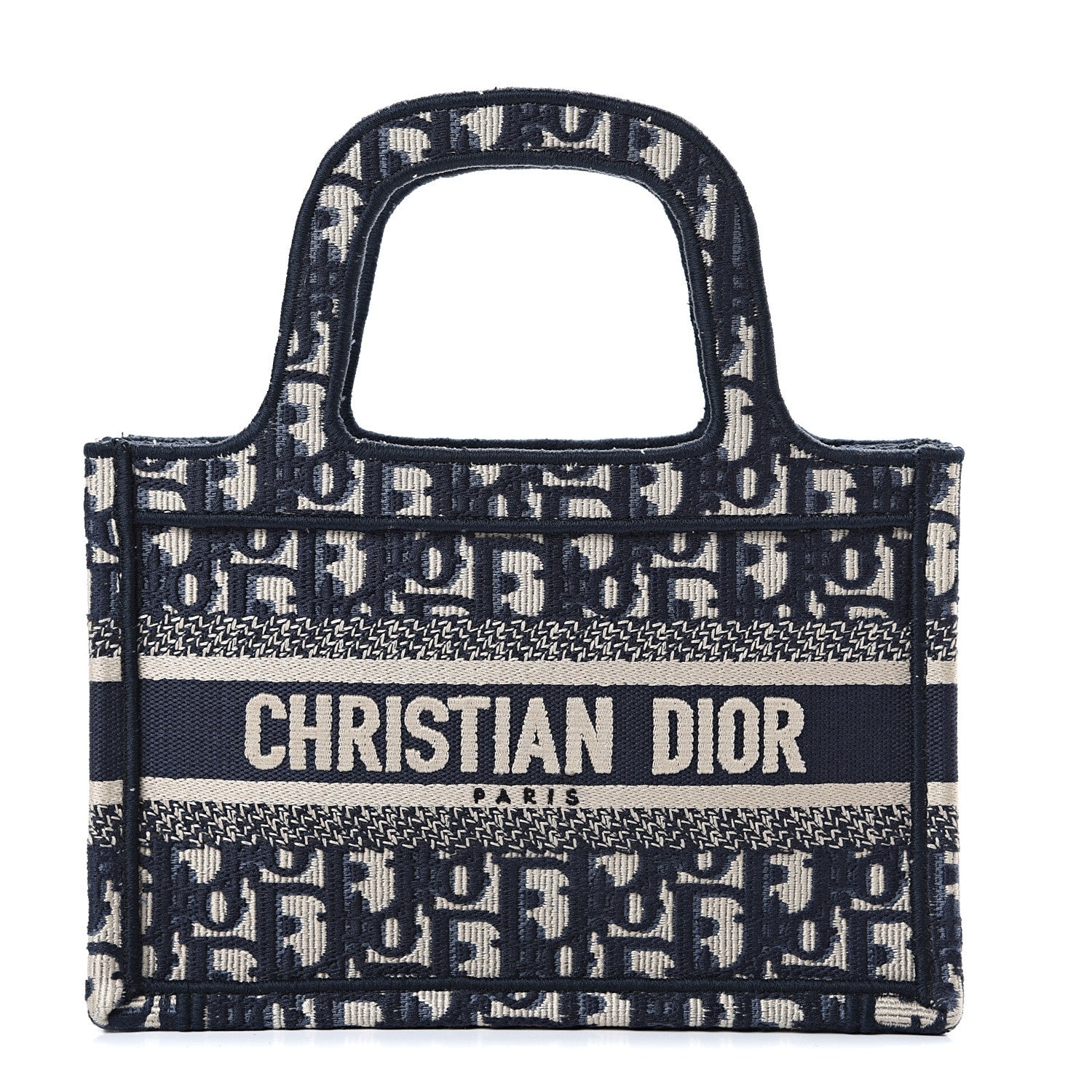 Christian Dior Oblique Mini Book Tote Blue Multicolor 1 of 9