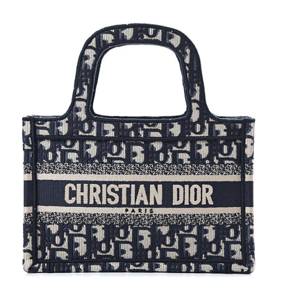 Christian Dior Oblique Mini Book Tote Blue Multicolor 1 of 9