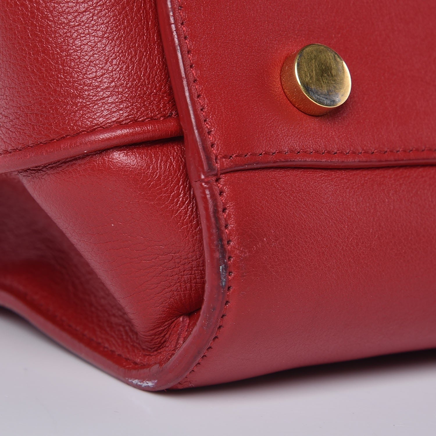 Saint Laurent Calfskin Small Sac De Jour Lipstick Red 11 of 19