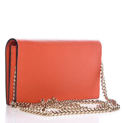 Gucci Dollar Calfskin Medium Betty Chain Wallet Sun Orange 4 of 9