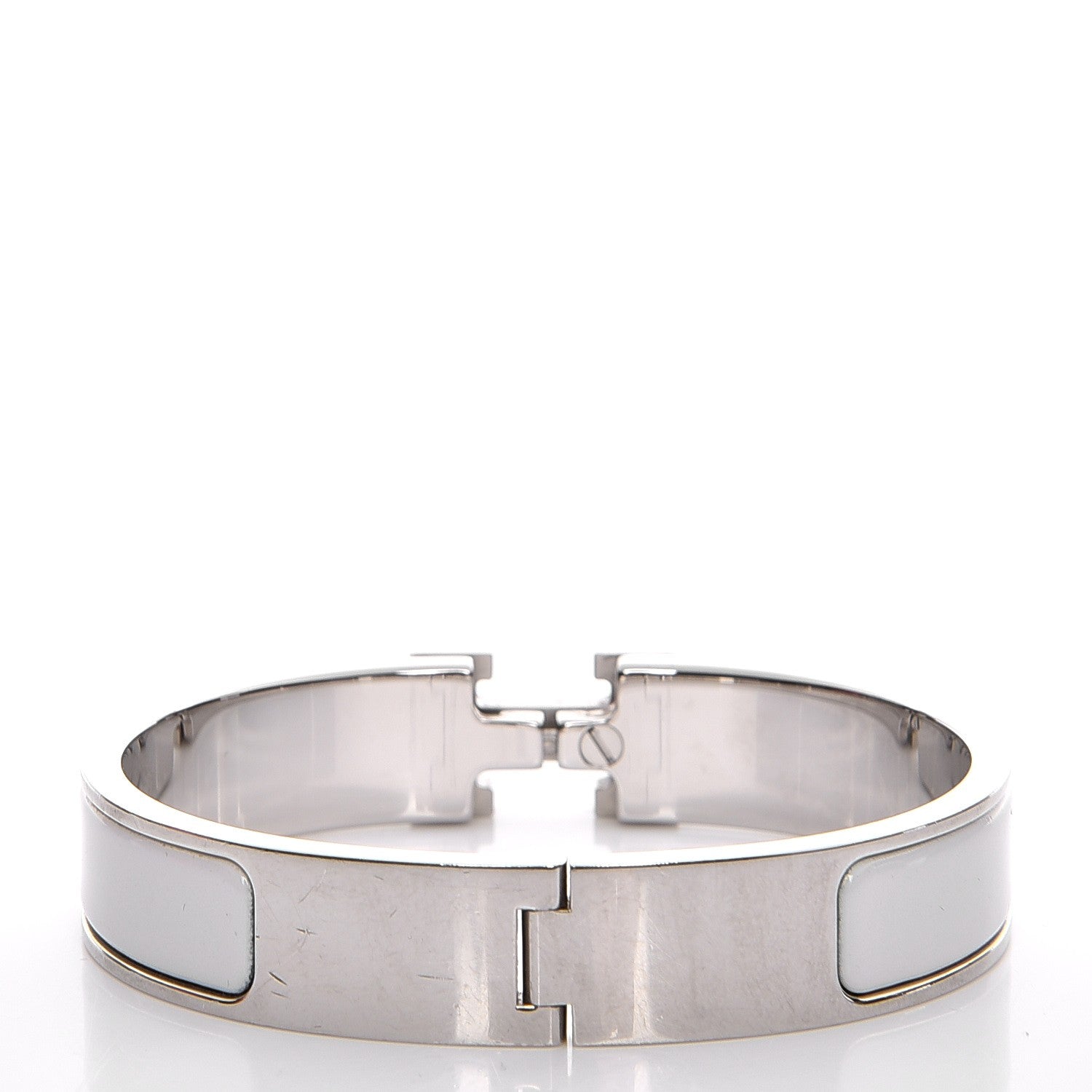 Hermes Enamel Narrow Clic Clac H Bracelet PM White 3 of 7