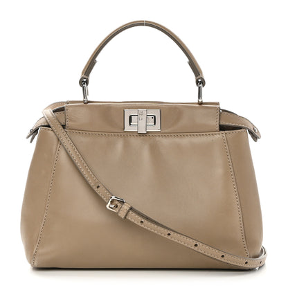 Fendi Nappa Mini Peekaboo Iconic Satchel Tortora 1 of 20