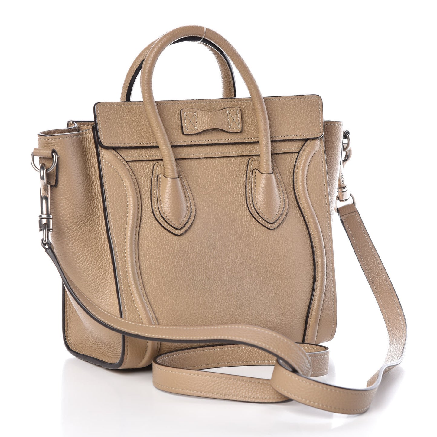 Drummed Calfskin Nano Luggage Dune