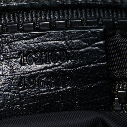 Gucci GG Supreme Monogram Web Handle Vertical Tote Black Grey 7 of 14