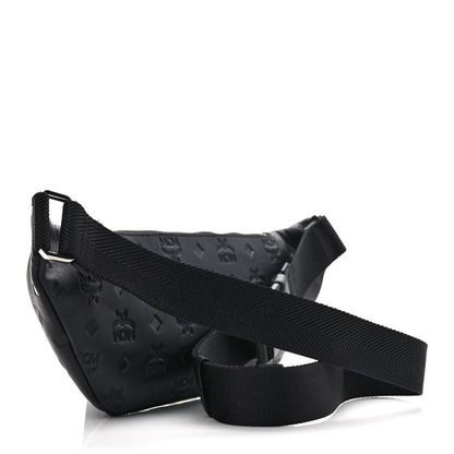 MCM Calfskin Ottomar Monogram Fursten Belt Bag Black 3 of 8