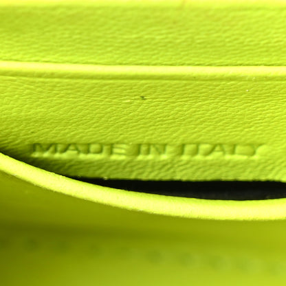 Balenciaga Shiny Calfskin Crocodile Embossed Hourglass Chain Bag Fluo Yellow 6 of 9