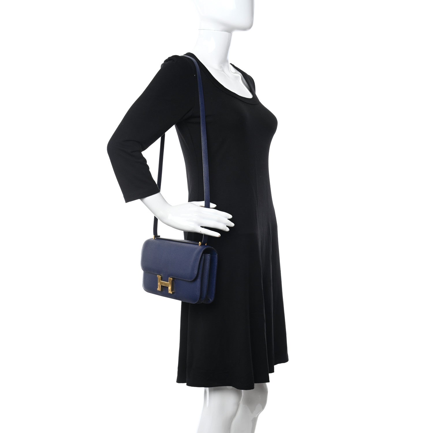 Hermes Epsom Constance Elan 25 Bleu Saphir 2 of 11