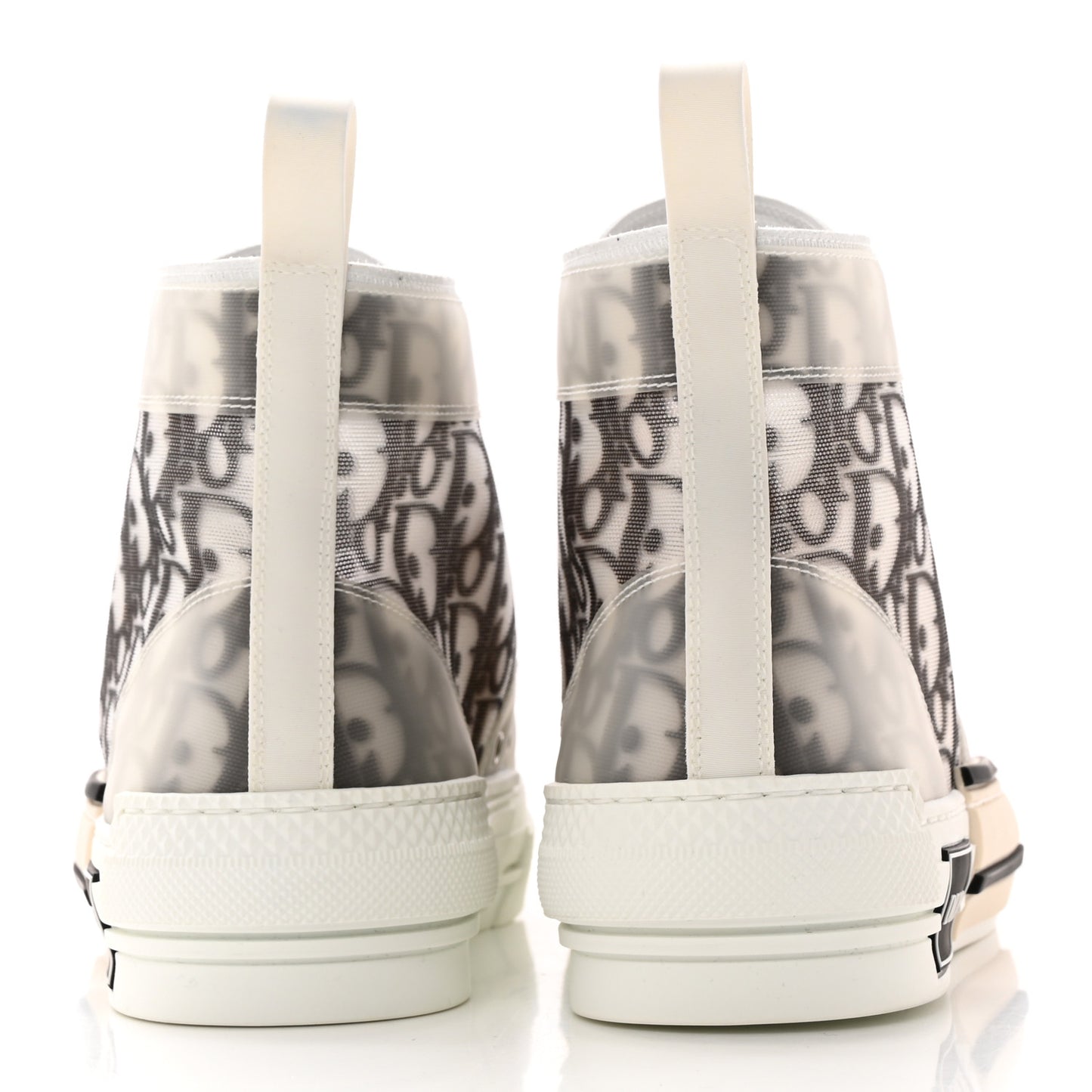 Technical Canvas Oblique B23 High Top Sneakers 40 White Black