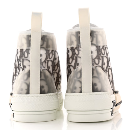 Christian Dior Technical Canvas Oblique B23 High Top Sneakers 40 White Black 5 of 10