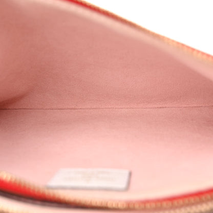 Louis Vuitton Monogram Giant Double Zip Pochette Rouge 5 of 11