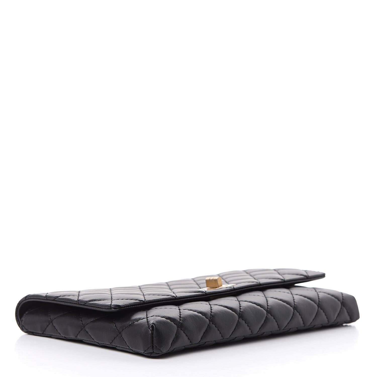 Chanel Aged Calfskin Quilted Reissue 2.55 Clutch Black 4 of 9