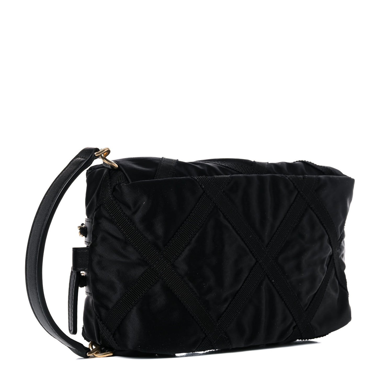 Nylon Grosgrain Lifestyle Pouch With Sleep Mask Black