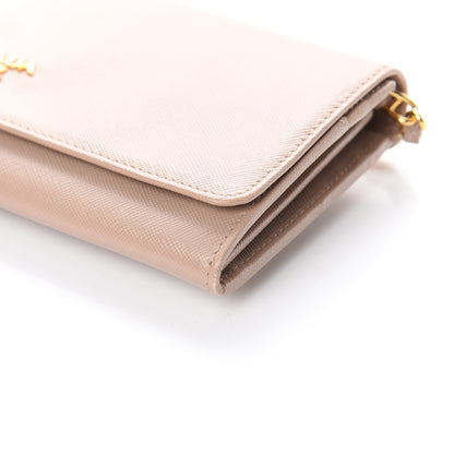 Prada Saffiano Metal Oro Chain Wallet Cammeo 8 of 8