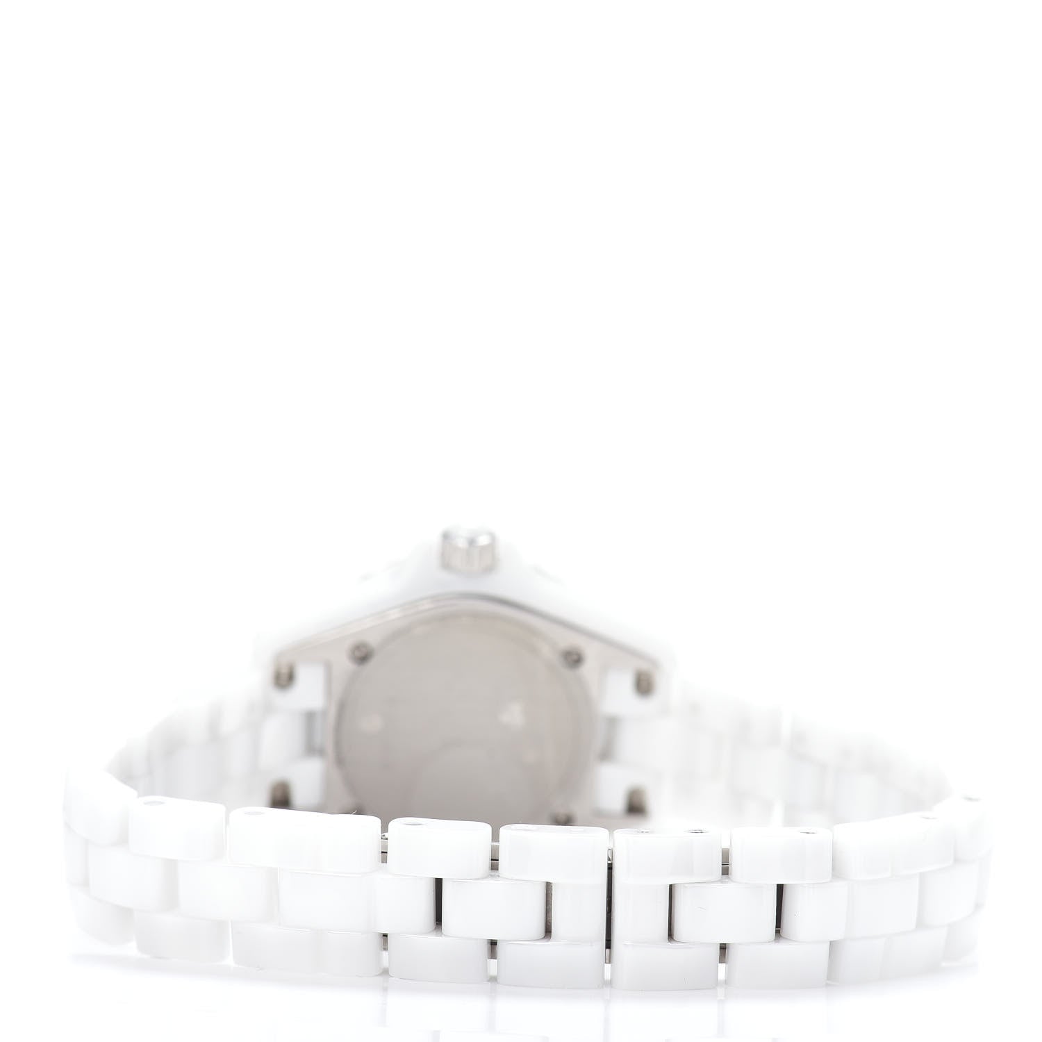 Chanel Stainless Steel Ceramic Diamond Mother of Pearl 29mm J12 Quartz Watch White 3 of 4